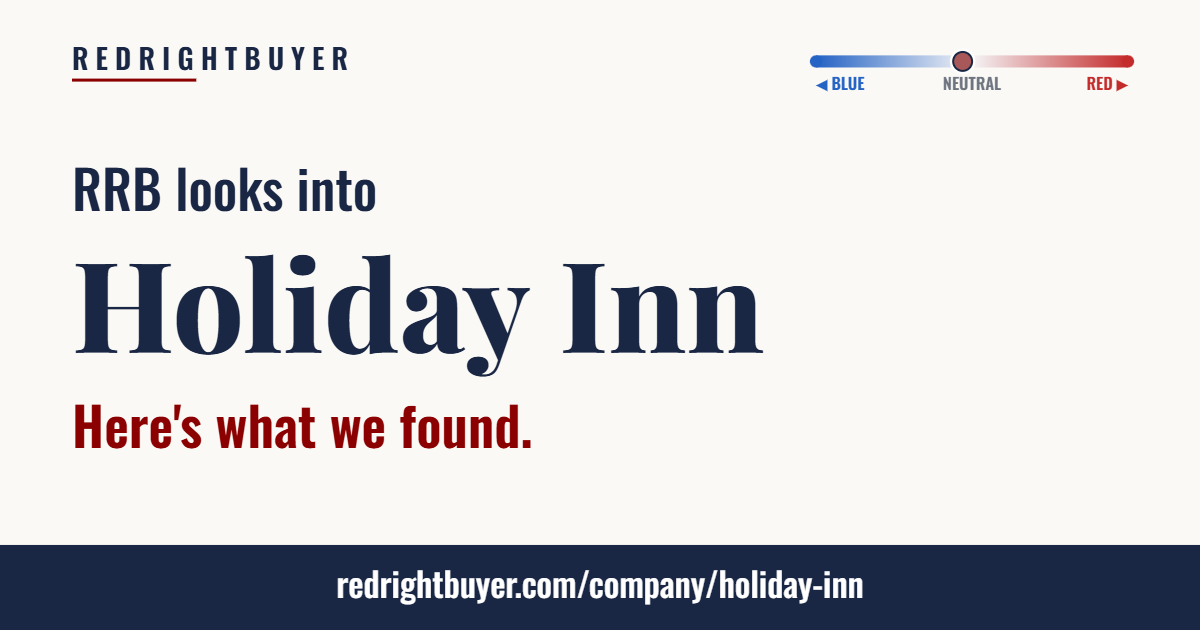 Is Holiday Inn conservative or liberal? RedRightBuyer editorial rating.