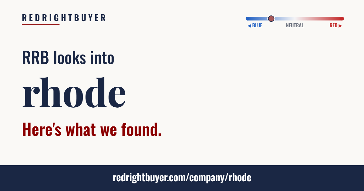 Is rhode conservative or liberal? RedRightBuyer editorial rating.