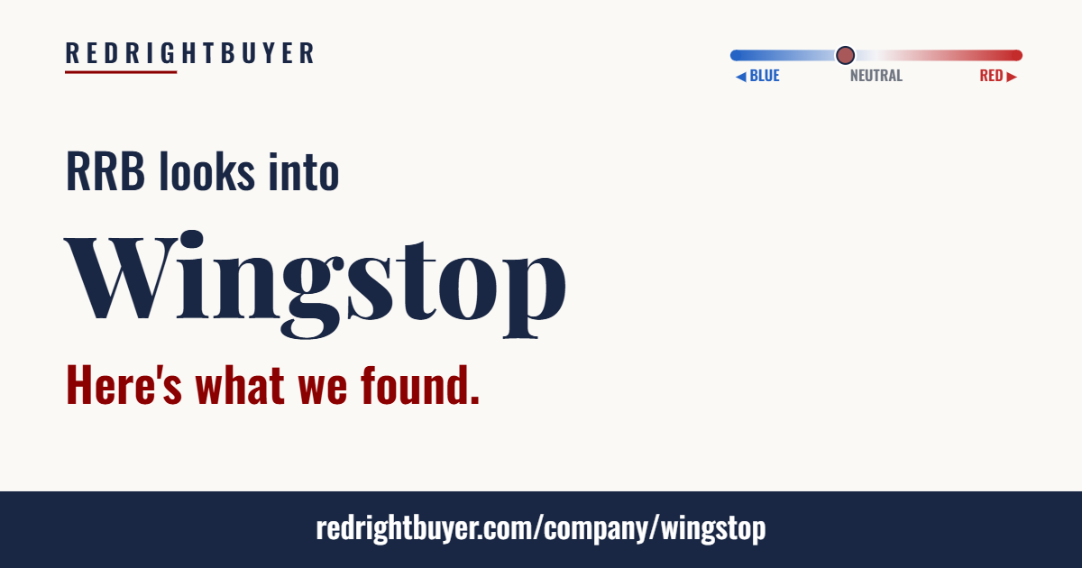 Is Wingstop conservative or liberal? RedRightBuyer editorial rating.
